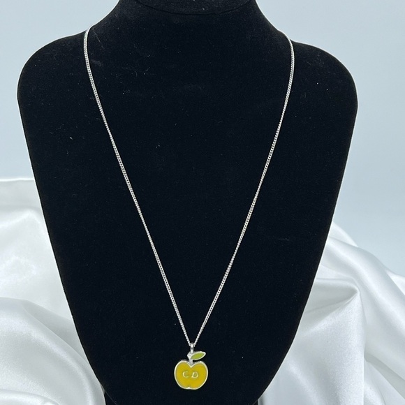 Dior Jewelry - CHRISTIAN DIOR Rare Yellow Apple Silver Necklace
